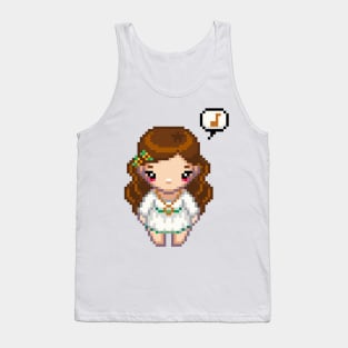 Hippie Chick Pixel Girl Tank Top